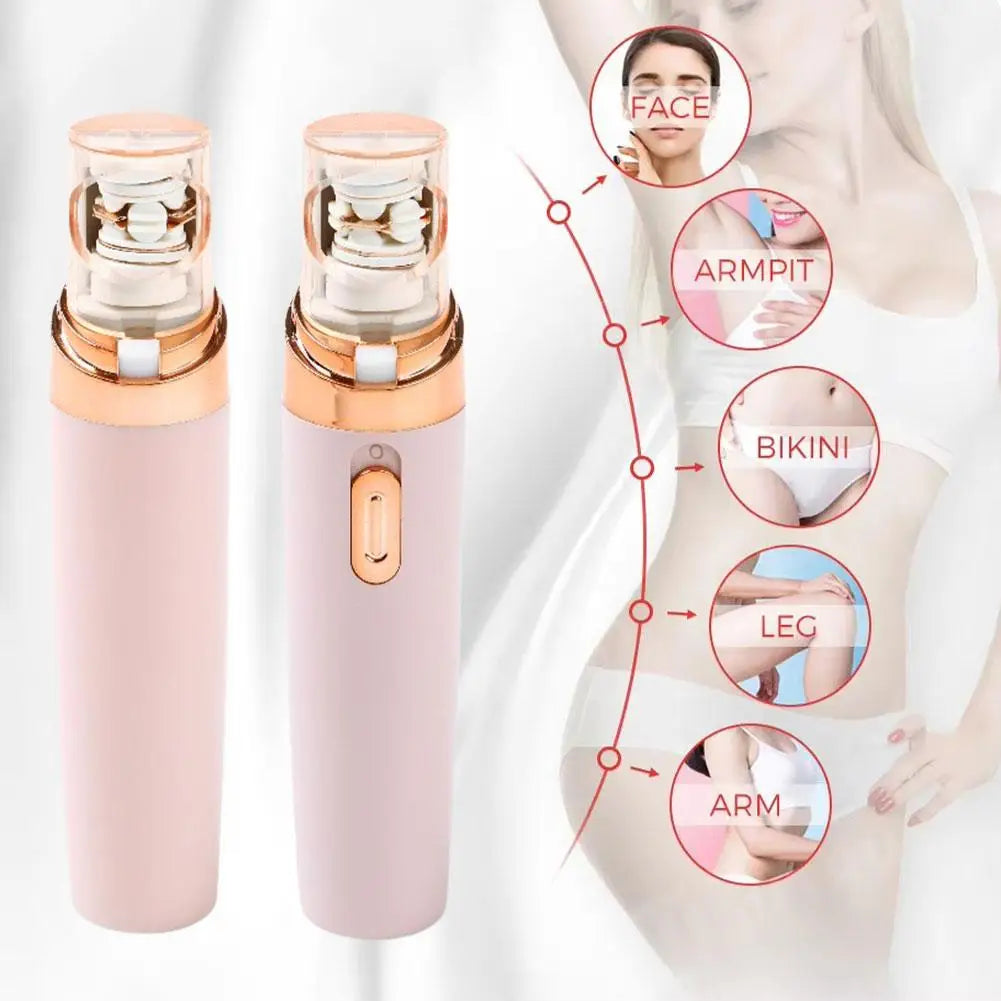 1pc Electric Eyebrow Trimmer Mini Eye Brow Epilator Lipstick Women Portable Shaver Removal Tool Hair Painless Shape C5T2