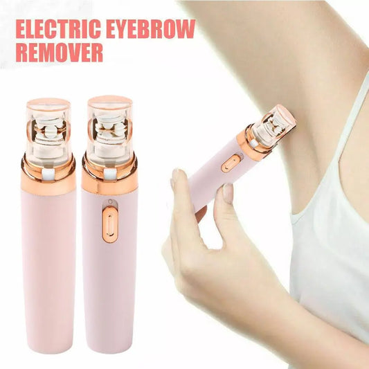 1pc Electric Eyebrow Trimmer Mini Eye Brow Epilator Lipstick Women Portable Shaver Removal Tool Hair Painless Shape C5T2